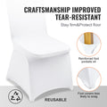 VEVOR Stretch Spandex Chair Covers White 50pcs Folding Fitted Washable