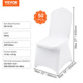 VEVOR Stretch Spandex Chair Covers White 50pcs Folding Fitted Washable