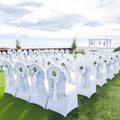 VEVOR Stretch Spandex Chair Covers White 50pcs Folding Fitted Washable