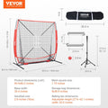 Baseball Training Net 5x5 Portable Hitting Batting Catching Kit