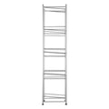 5 Tiers Water Jug Holder, 5 Gallon Water Bottle Holder, Single Row Water Bottle Rack for 5 Bottles, Heavy Duty Water Jug Rack for Kitchen, Office, Living Room, Silver