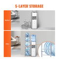 5 Tier Water Bottle Holder Rack 5 Gallon Jug Silver