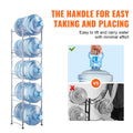 5 Tier Water Bottle Holder Rack 5 Gallon Jug Silver