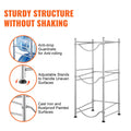 3 Tiers Water Jug Holder, 5 Gallon Water Bottle Holder, Single Row Water Bottle Rack for 3 Bottles, Heavy Duty Water Jug Rack for Kitchen, Office, Living Room, Silver