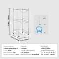 3 Tiers Water Jug Holder, 5 Gallon Water Bottle Holder, Single Row Water Bottle Rack for 3 Bottles, Heavy Duty Water Jug Rack for Kitchen, Office, Living Room, Silver