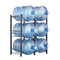 3 Tier Water Bottle Holder 5 Gallon Jug Rack 6 Bottles Black