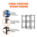 3 Tier Water Bottle Holder 5 Gallon Jug Rack 6 Bottles Black