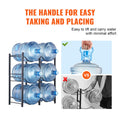 3 Tier Water Bottle Holder 5 Gallon Jug Rack 6 Bottles Black