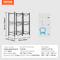 3 Tier Water Bottle Holder 5 Gallon Jug Rack 6 Bottles Black