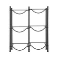 3 Tier Water Bottle Holder 5 Gallon Jug Rack 6 Bottles Black