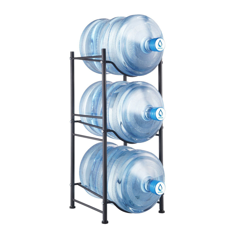 3 Tier Water Bottle Holder Rack 5 Gallon Black