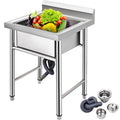 Stainless Steel Sink 1 Compartment 44.4x41.9cm Kitchen Farmhouse