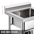 Stainless Steel Sink 1 Compartment 44.4x41.9cm Kitchen Farmhouse