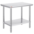 Stainless Steel Kitchen Bench 910x610mm Commercial Food Prep Table