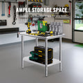 Stainless Steel Kitchen Bench 910x610mm Commercial Food Prep Table