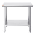 Stainless Steel Kitchen Bench 910x610mm Commercial Food Prep Table