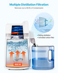 Water Distiller 6L Countertop Purifier Machine 900W Plastic