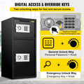 Large Double Door Security Safe Box 2.6 Cubic Feet Digital Lock Black