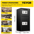Large Double Door Security Safe Box 2.6 Cubic Feet Digital Lock Black
