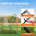 Baseball Softball Practice Net 7x7 Portable Training Bow Frame