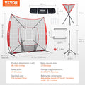 Baseball Softball Practice Net 7x7 Portable Training Bow Frame