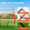7x7 Baseball Softball Practice Net, Portable Baseball Training Net for Hitting Batting Catching Pitching, Backstop Baseball Equipment Training Aids with Carry Bag and Strike Zone