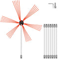 Chimney Brush 8 Rod Kit 315 Inch Rotary Nylon Flexible Rods