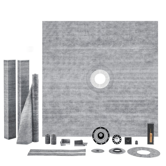 Shower Pan Kit 1828x1828mm 50.8mm Central Flange Stainless Steel Grate