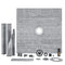 Shower Pan Kit 1828x1828mm 50.8mm Central Flange Stainless Steel Grate