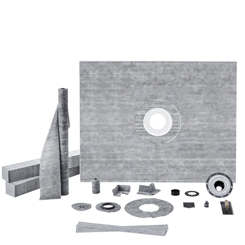 Shower Pan Kit 1219x1524mm 50.8mm ABS Flange Waterproof