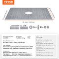 Shower Pan Kit 1219x1524mm 50.8mm ABS Flange Waterproof
