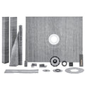 Shower Pan Kit 1219x1524mm 50.8mm ABS Flange Waterproof