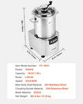 Devanti 18L Food Processor Vegetable Chopper Stainless Steel