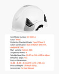 Safety Helmet ABS Hard Hat ANSI Z89.1 6-Point Ratchet Vented