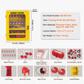 Electrical Lockout Tagout Kit, 59 PCS Safety Lockout Tagout Station With Padlocks, Hasps, Tags, Ties, Plug Lockout, Circuit Breaker Lockouts, Valve Lockouts, Cable Lockout, Lockout Bag, Box