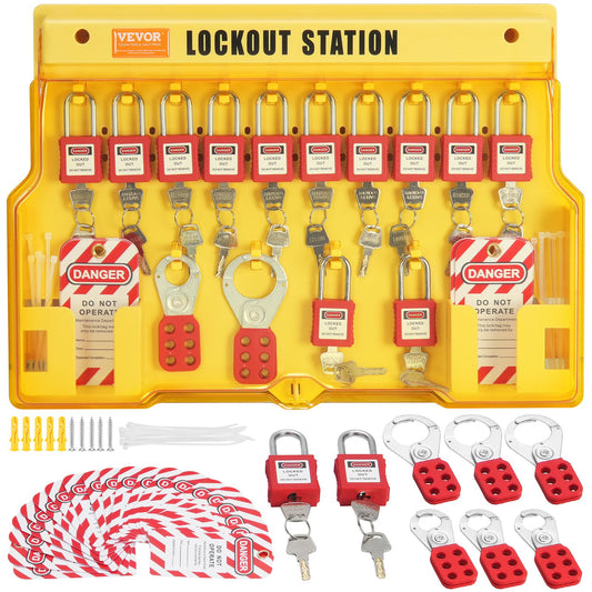 VEVOR Electrical Lockout Tagout Kit 60 PCS Safety Station Padlocks Tags