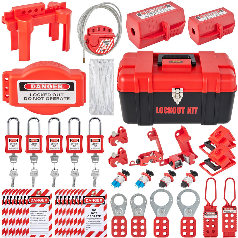 LOTO Kit 42 Piece Lockout Tagout Electrical Safety Set