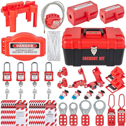 42 Pc Lockout Tagout Kit Electrical Safety LOTO Isolation