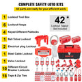 42 Pc Lockout Tagout Kit Electrical Safety LOTO Isolation