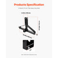 3 Point Trailer Hitch with 2 in Receiver, 3pt Quick Hitch Attachment for Category 1 Tractor, 3000lbs Capacity, Tow Drawbar Adapter, Compatible with Kubota, Mahindra, Ford, Yanmar, John Deere