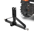 3 Point Trailer Hitch with 2 in Receiver, 3pt Quick Hitch Attachment for Category 1 Tractor, 3000lbs Capacity, Tow Drawbar Adapter, Compatible with Kubota, Mahindra, Ford, Yanmar, John Deere