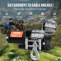 12V Electric Winch 1361kg ATV UTV 7 Strand Steel Cable IP55