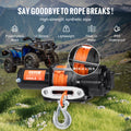 Electric Winch 2041kg ATV UTV Synthetic Rope Waterproof Remote