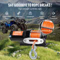 VEVOR 12V Electric Winch 1588kg ATV Boat Winch Synthetic Rope Remote
