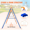 6 in 1 Metal Swing Set 440lbs Capacity Backyard Swingset
