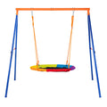 Swing Set 40in Saucer Swing Seat A-Frame Metal 440lbs Capacity