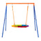 Swing Set 40in Saucer Swing Seat A-Frame Metal 440lbs Capacity