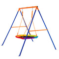 Swing Set 40in Saucer Swing Seat A-Frame Metal 440lbs Capacity