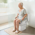 Raised Toilet Seat with Arms 136kg Load Capacity Padded Handles