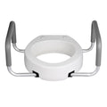 Raised Toilet Seat with Arms 136kg Load Capacity Padded Handles